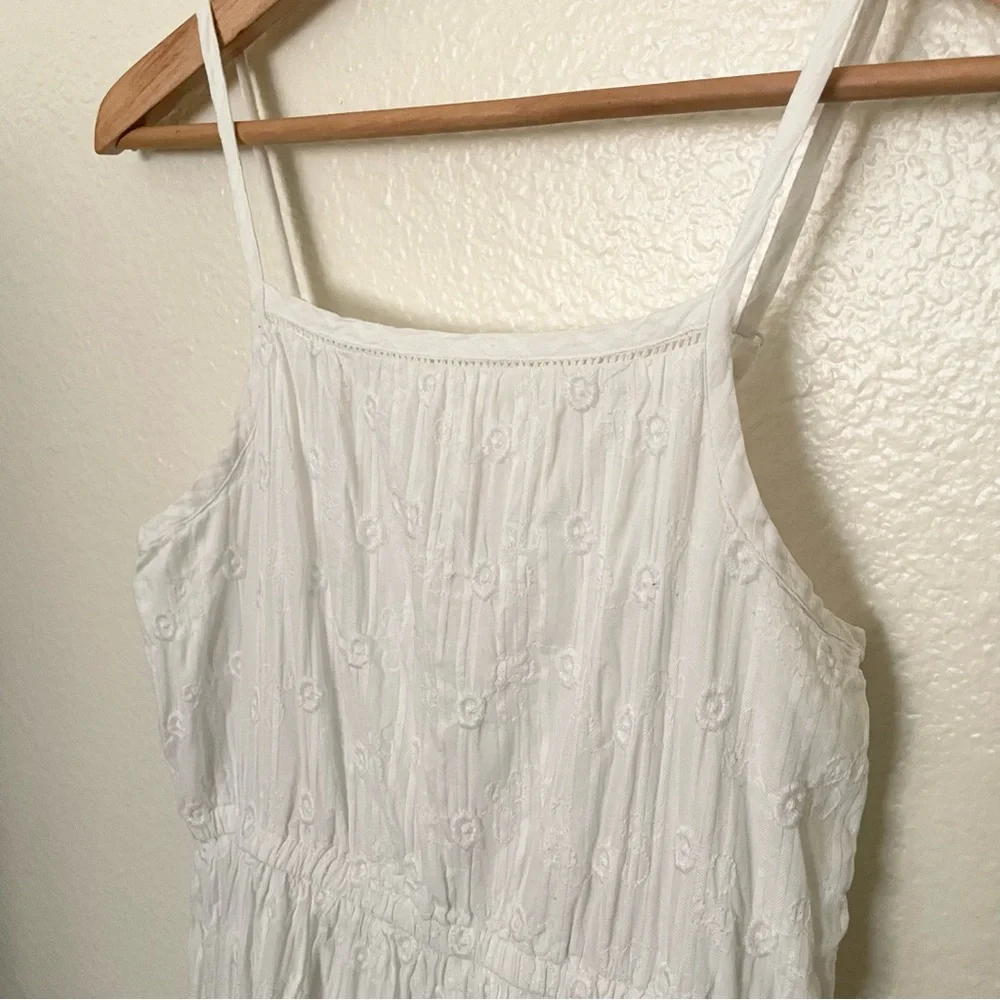 Cat & Jack White Tiered Eyelet Maxi Dress Size XL 14/16 Girls